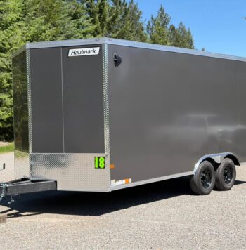 2026 Haulmark 8.5x18 cargo trailer | 5.2k lifted torsion axles | 90" tall | 5k rear stab jacks