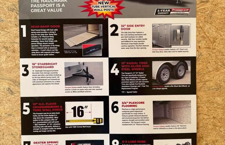 
								2027 Haulmark 7×16 Cargo Trailer | 90″ Tall | Polycore Panels | 5k Rear Ramp Door full									